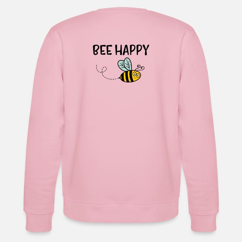 Bee Happy - Stanley/Stella Unisex Bio-Sweatshirt CHANGER  - Hellrosa