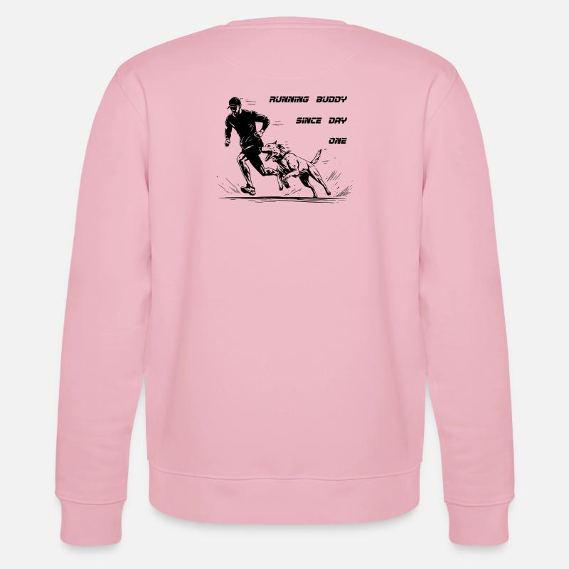 Joggen mit Hund Running Buddy - Stanley/Stella Unisex Bio-Sweatshirt CHANGER  - Hellrosa