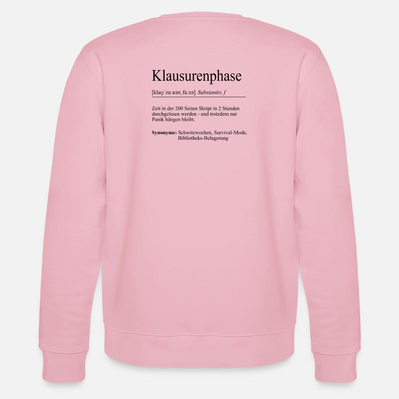 Unispruch « Phase d’examen » Cadeau, étudiants - Sweat bio CHANGER Stanley/Stella Unisexe - rose pâle