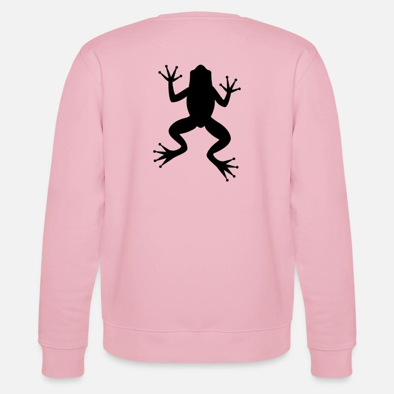 Frog toad tree frog silhouette - Stanley/Stella CHANGER Unisex Organic Sweatshirt - cotton pink