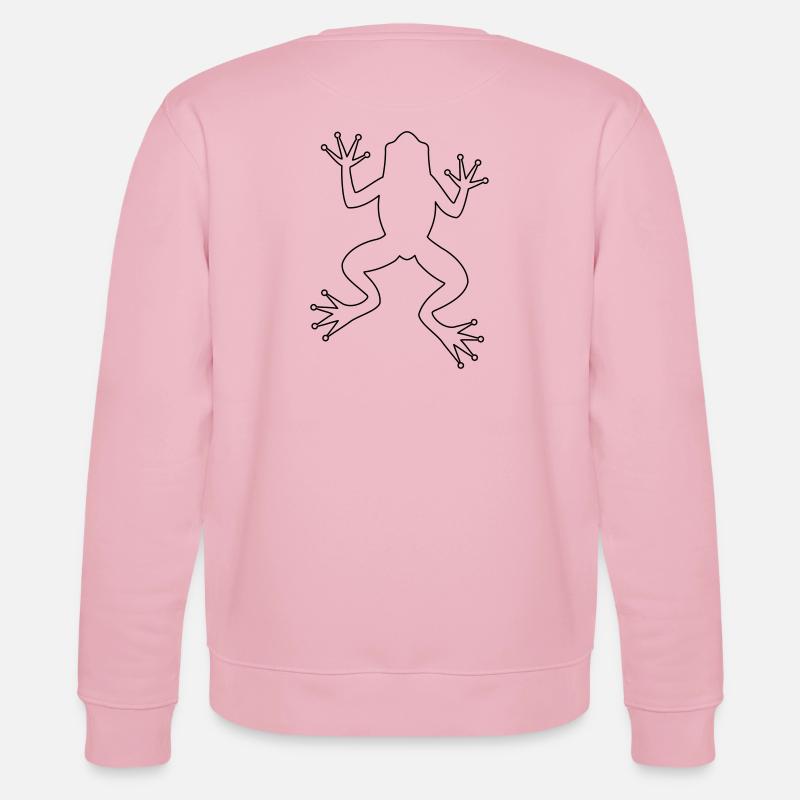 Frog toad tree frog silhouette - Stanley/Stella CHANGER Unisex Organic Sweatshirt - cotton pink