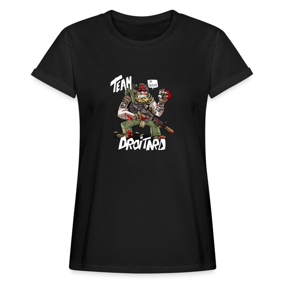 TEAM DROITARD - T-shirt oversize Femme noir