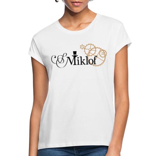 miklof logo black gold 3000px - Women's Oversize T-Shirt