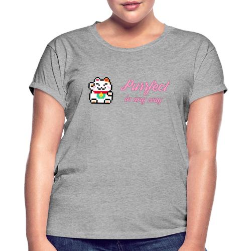 Purrfect in any way (Pink) - Women's Oversize T-Shirt
