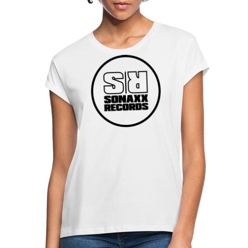 Sonaxx Records logo svart (rund) - Oversize T-skjorte for kvinner