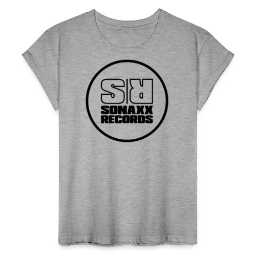 Sonaxx Records Logo schwarz (rund) - Frauen Oversize T-Shirt