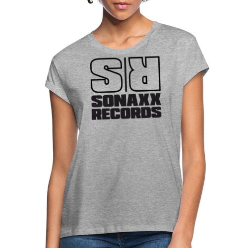 Sonaxx Records Logo schwarz (quadratisch) - Frauen Oversize T-Shirt
