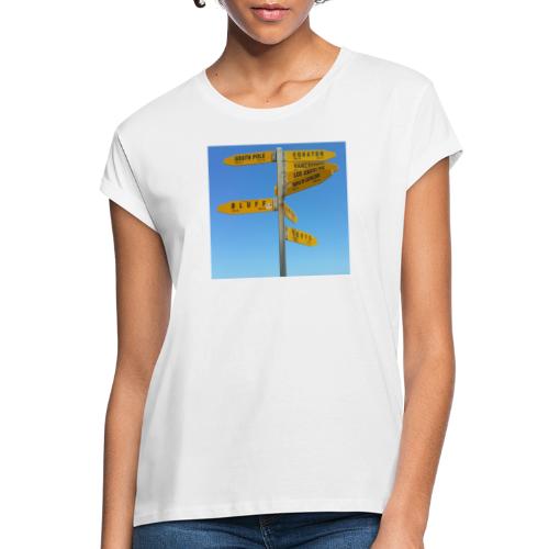 Wegweiser Cape Reinga Neuseeland Südpol Äquator - Relaxed Fit Frauen T-Shirt