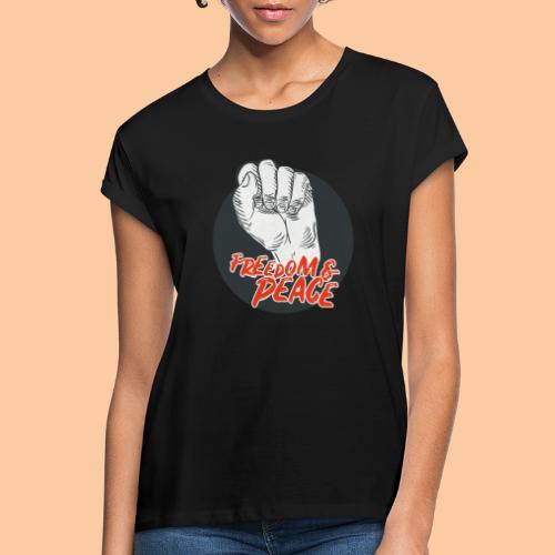 Fist raised for peace and freedom - Women's Oversize T-Shirt