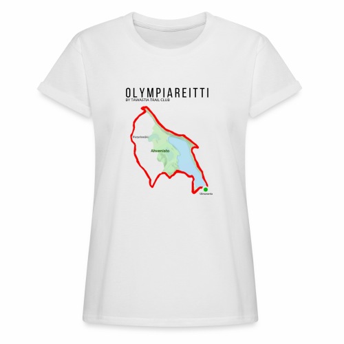 olympiareittipaita final - Naisten oversized-t-paita