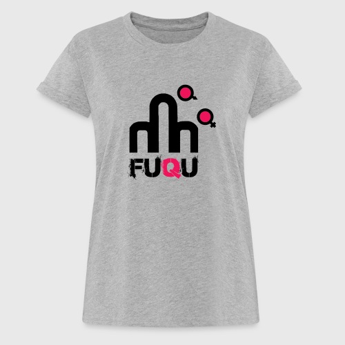 T-shirt FUQU logo colore nero - Maglietta da donna Relaxed fit