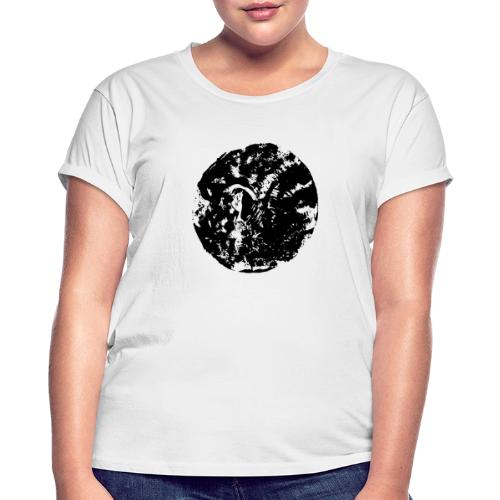 Schwarzer Kreis | Mond - Frauen Oversize T-Shirt