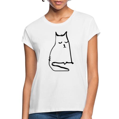 sad cat - Frauen Oversize T-Shirt