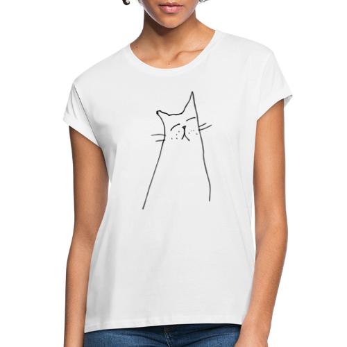 Katze in Gedanken - Frauen Oversize T-Shirt