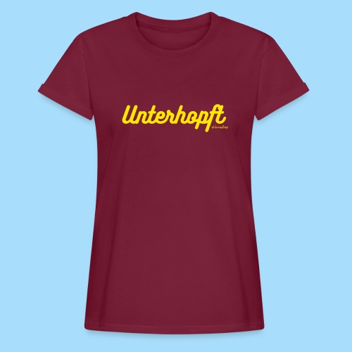 Unterhopft gelb - Frauen Oversize T-Shirt