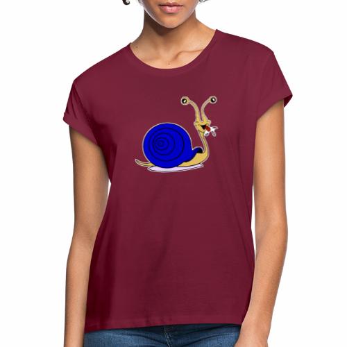 Escargot rigolo blue version - T-shirt oversize Femme