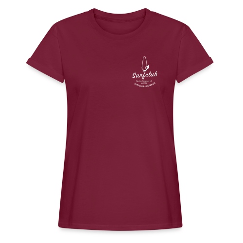 logo_surfclub_weiss_RZ - Frauen Oversize T-Shirt