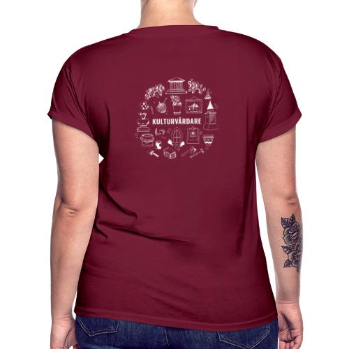 Baksidestryck vit - Oversize-T-shirt dam