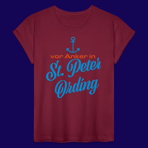 Vor Anker in St. Peter-Ording: maritimes Motiv - Frauen Oversize T-Shirt