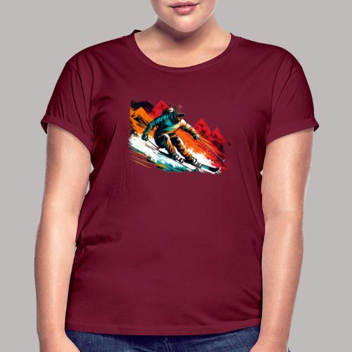 Skier in mountain - Relaxed Fit Frauen T-Shirt