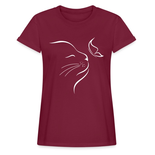 Vorschau: cat butterfly - Frauen Oversize T-Shirt