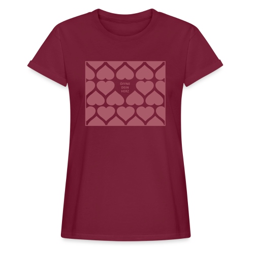 Herzen Quadrat flieder - Frauen Oversize T-Shirt