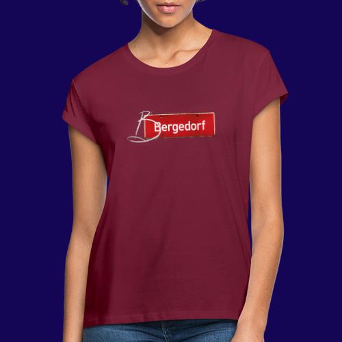 HAMBURG Bergedorf Ortsschild mit Initial - Frauen Oversize T-Shirt