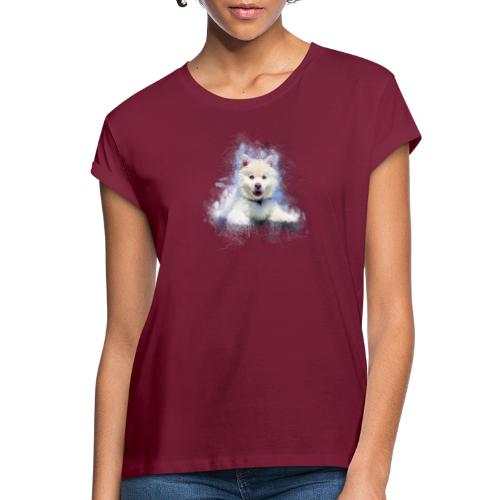 Husky sibérien Blanc chiot mignon -by- Wyll-Fryd - T-shirt oversize Femme