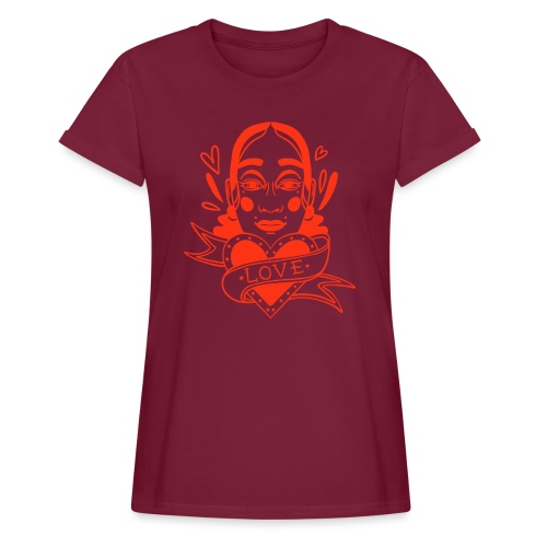 Like A Tattoo Red - Relaxed Fit Frauen T-Shirt