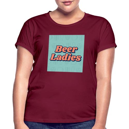 Beer Ladies - Square Teal - Women's Oversize T-Shirt