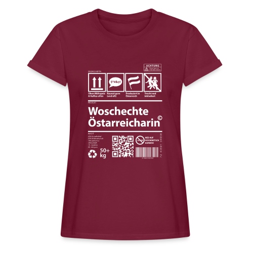 Vorschau: Woschechta Österreicha - Frauen Oversize T-Shirt