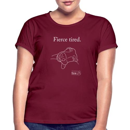 Fierce Tired Greyhound - Women's Oversize T-Shirt