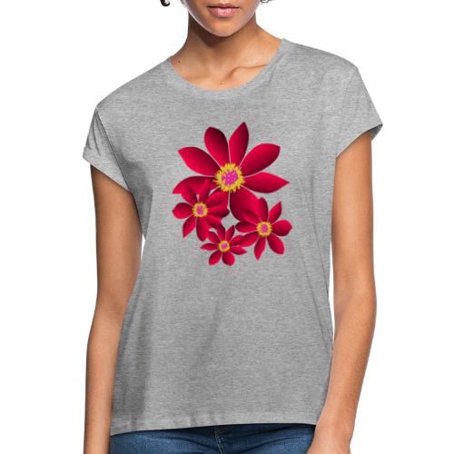 Blume, pink, Blüten, floral, Blumenwiese, blumig - Frauen Oversize T-Shirt