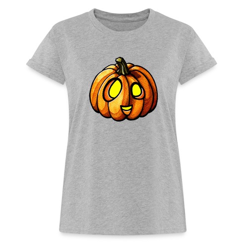 Pumpkin Halloween watercolor scribblesirii - Naisten oversized-t-paita