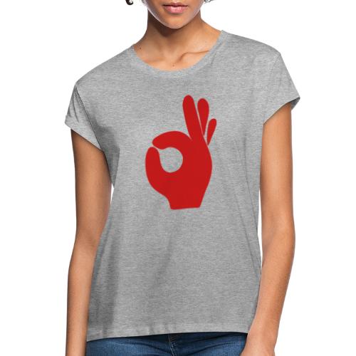Tasty Hand rot - Frauen Oversize T-Shirt