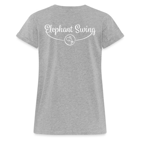 Elephant Swing Logo weiß - Frauen Oversize T-Shirt