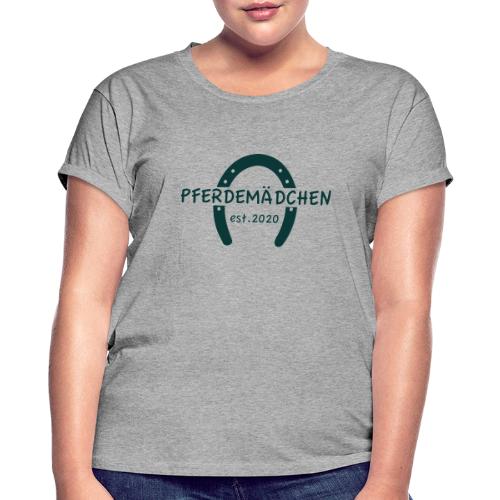 Pferdemädchen Logo - Frauen Oversize T-Shirt