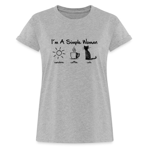 Vorschau: simple woman cats - Frauen Oversize T-Shirt