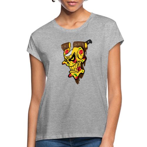 Pizza Schädel mit Messer - Frauen Oversize T-Shirt