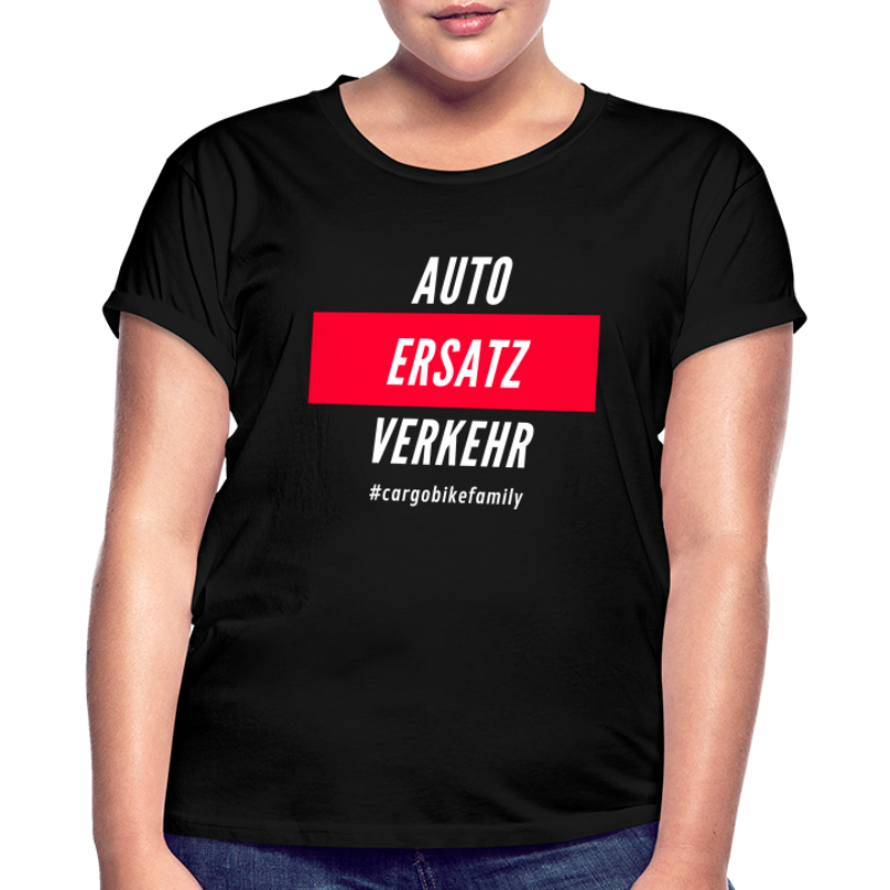 Auto Ersatz Verkehr mit Hashtag #cargobikefamily - Frauen Oversize T-Shirt