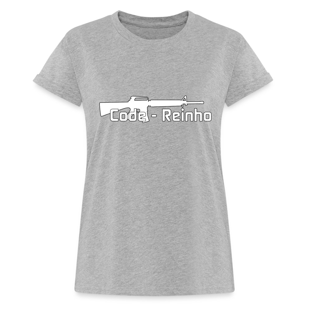 Armonogeek - T-shirt oversize Femme gris chiné