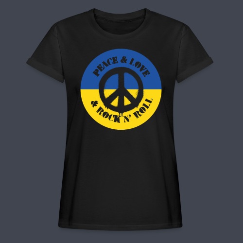 peace love rock n roll ukraine - Frauen Oversize T-Shirt