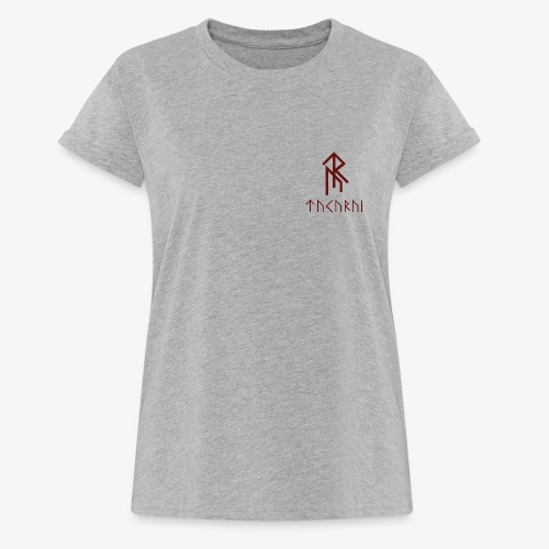 Logo& Schild (Rot 2) - Frauen Oversize T-Shirt