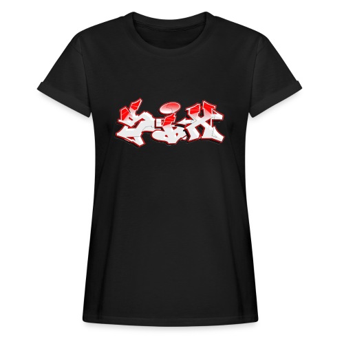 six red graffiti - Ledig T-shirt dam