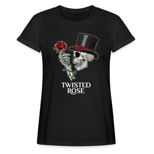 Twisted Rose Skull - Frauen Oversize T-Shirt