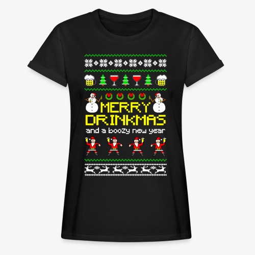 Merry Drinkmas Ugly Xmas - Relaxed Fit Frauen T-Shirt