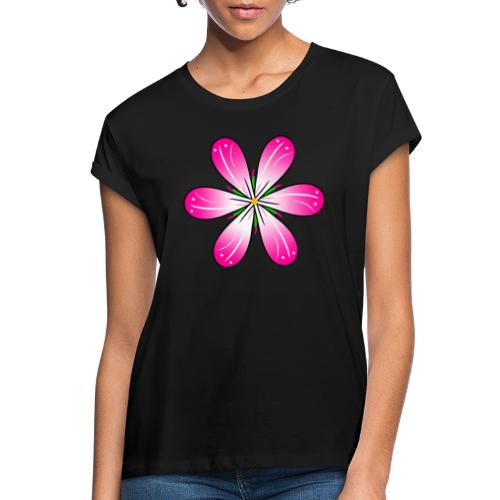 pinke Blüte Blumenmuster Blumenranke Blumenwiese - Relaxed Fit Frauen T-Shirt