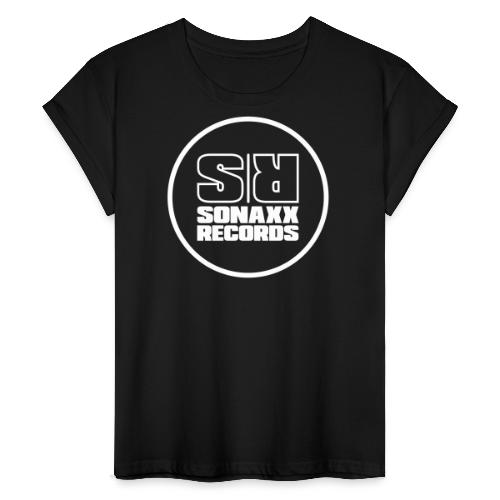 Sonaxx Records Logo weiss (rund) - Frauen Oversize T-Shirt