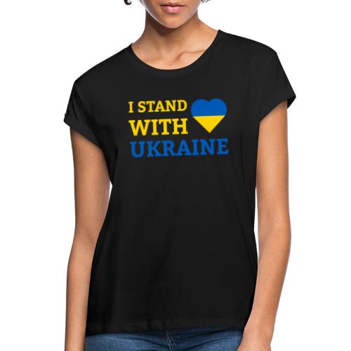 I stand with Ukraine Herz Solidarität & Support - Frauen Oversize T-Shirt