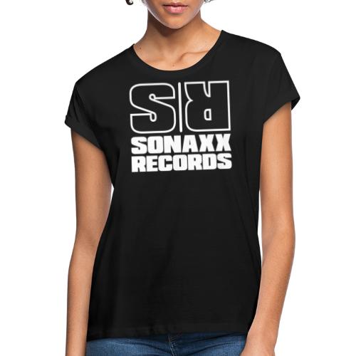 Sonaxx Records logo hvid (firkantet) - Dame oversize T-shirt